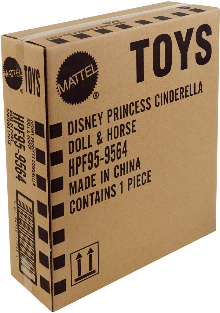 Mattel Disney Princess Cinderella Fashion Doll & Horse with Saddle, Brushable Mane & Tail & Styling Accessories