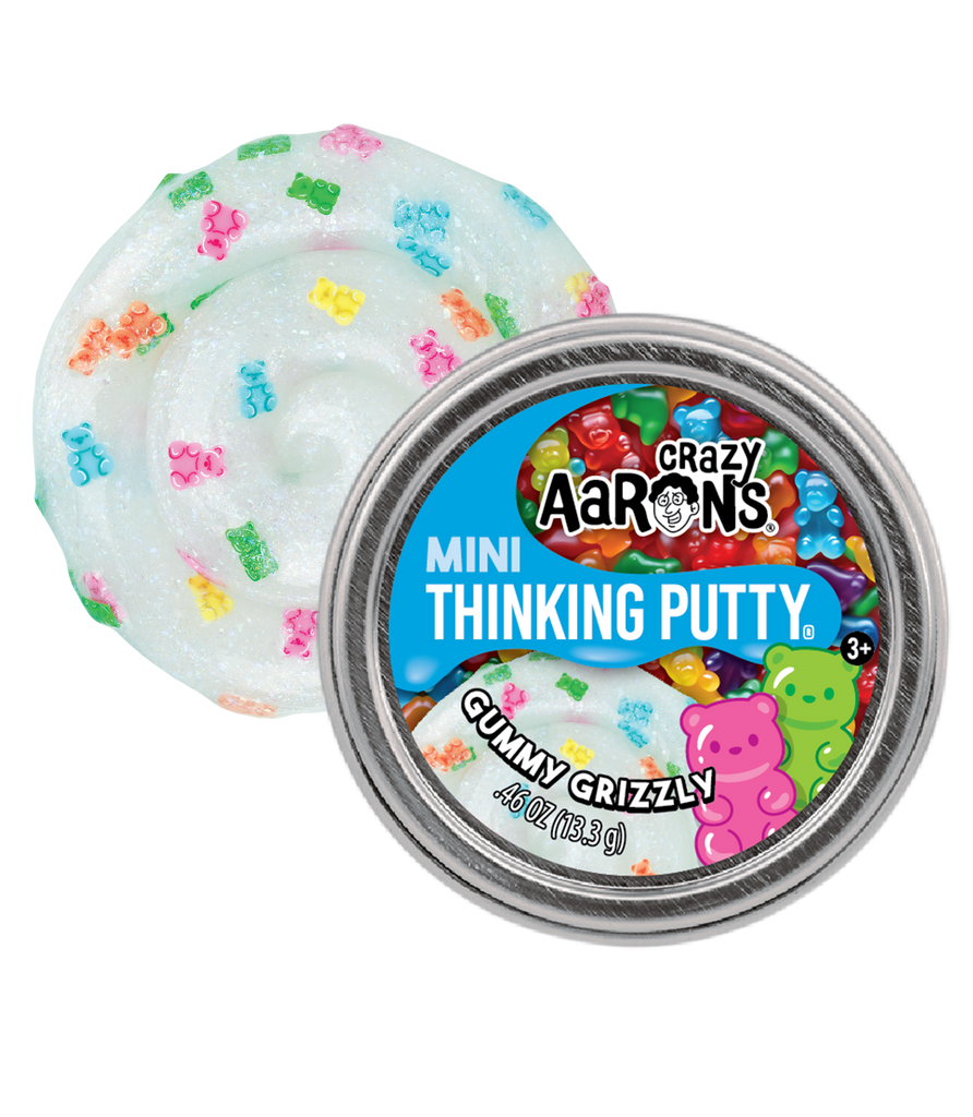 Mini Gummy Grizzly Shimmery Opal Thinking Putty with Bear Shapes