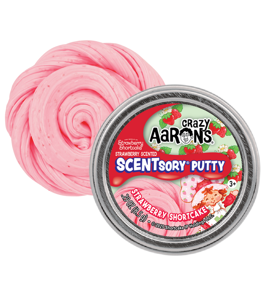 Scented Strawberry Shortcake Mini Thinking Putty - Soft, Squishy, Sweet Scent