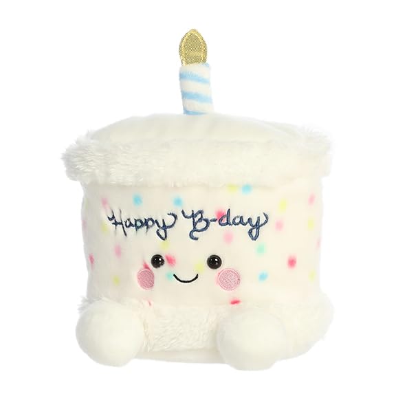 Aurora® Adorable Palm Pals™ Party Sized™ Happy B'Day Cake™ Stuffed Animal - 7 Inches