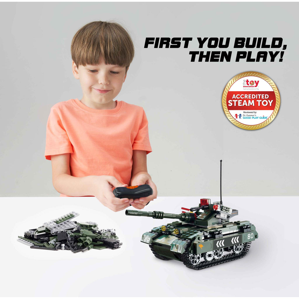 Wise Block RC Military Tank STEM Building Kit for Kids 8+ Years