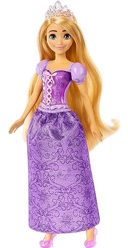 Mattel Disney Princess Rapunzel Fashion Doll, Sparkling Look with Blonde Hair, Blue Eyes & Tiara Accessory