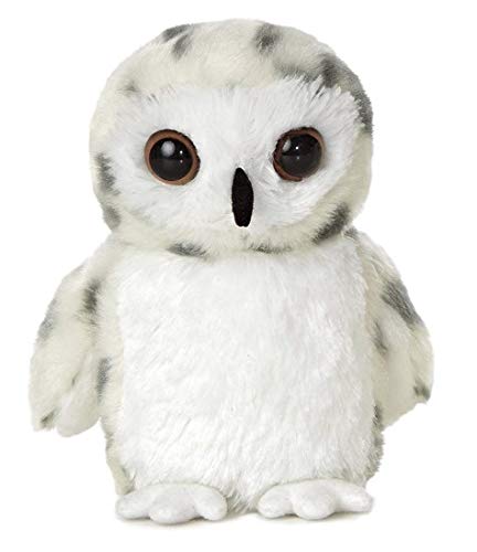 Aurora World 8" Snowy Owl Toy, Small, White Gift Set