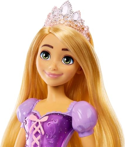 Mattel Disney Princess Rapunzel Fashion Doll, Sparkling Look with Blonde Hair, Blue Eyes & Tiara Accessory