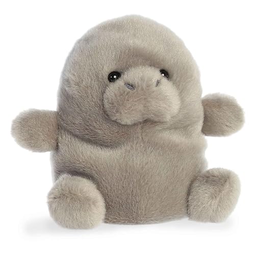 Aurora® Adorable Palm Pals™ Blubs Manatee™ Stuffed Animal - Pocket-Sized Play - Collectable Fun - Gray 5 Inches