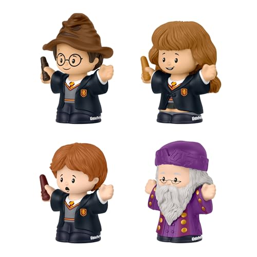 Little People Collector Harry Potter and The Sorcerer’s Stone Movie Special Edition Set for Adults & Fans, 4 Figures in Display Package