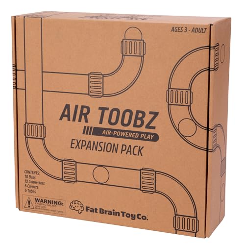 Fat Brain Toys Air Toobz Expansion Pack - Air-Powered STEM Building Toy for Kids & Teens, Kids Building Toys, STEM Toys for 3+ Year Old