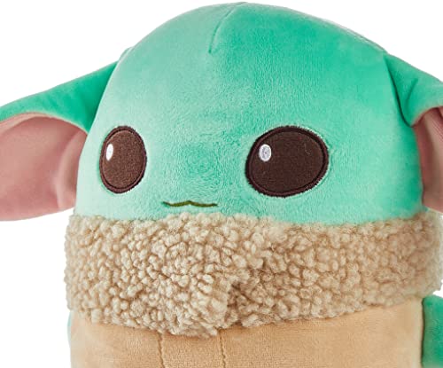 Mattel Star Wars Cuutopia Grogu Plush 10-inch Toy, Rounded Soft Pillow Doll Inspired by Star Wars The Mandalorian