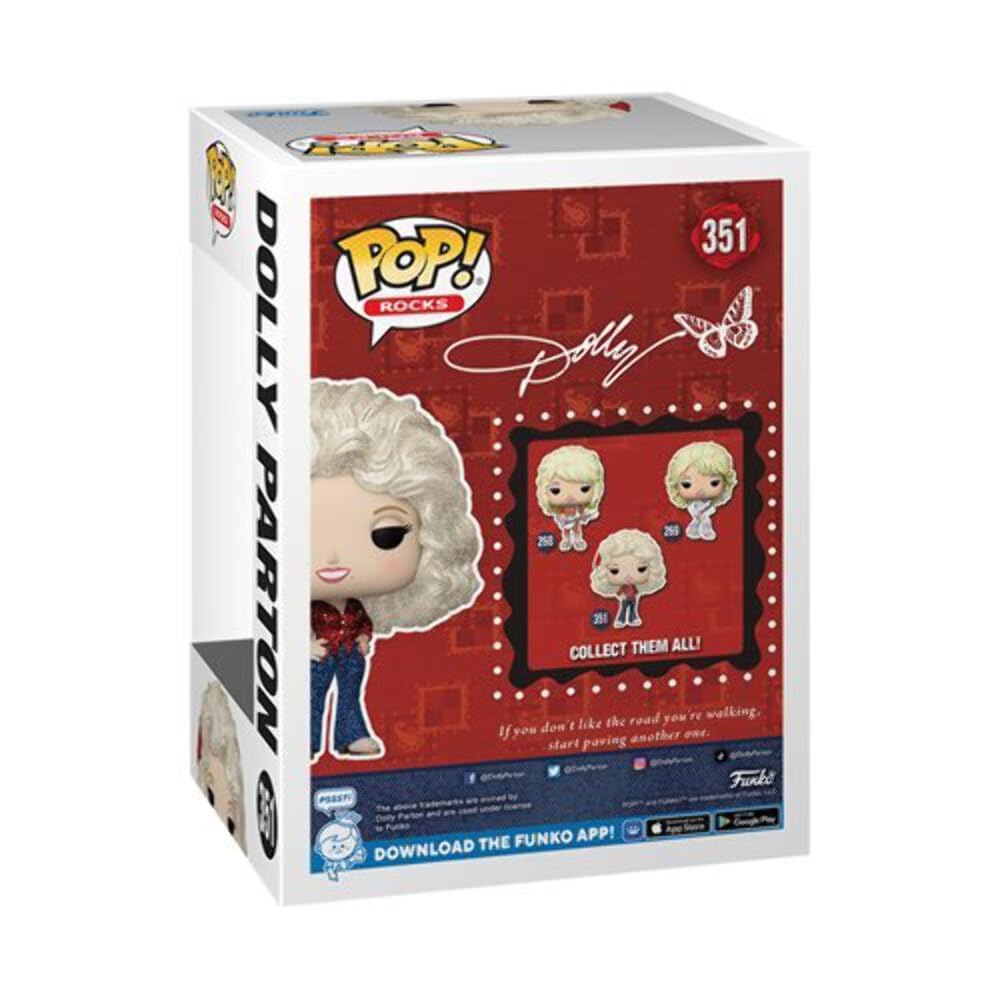 Funko Dolly Parton '77 Tour Diamond Glitter Pop! Vinyl Figure #351 - Entertainment Earth Exclusive