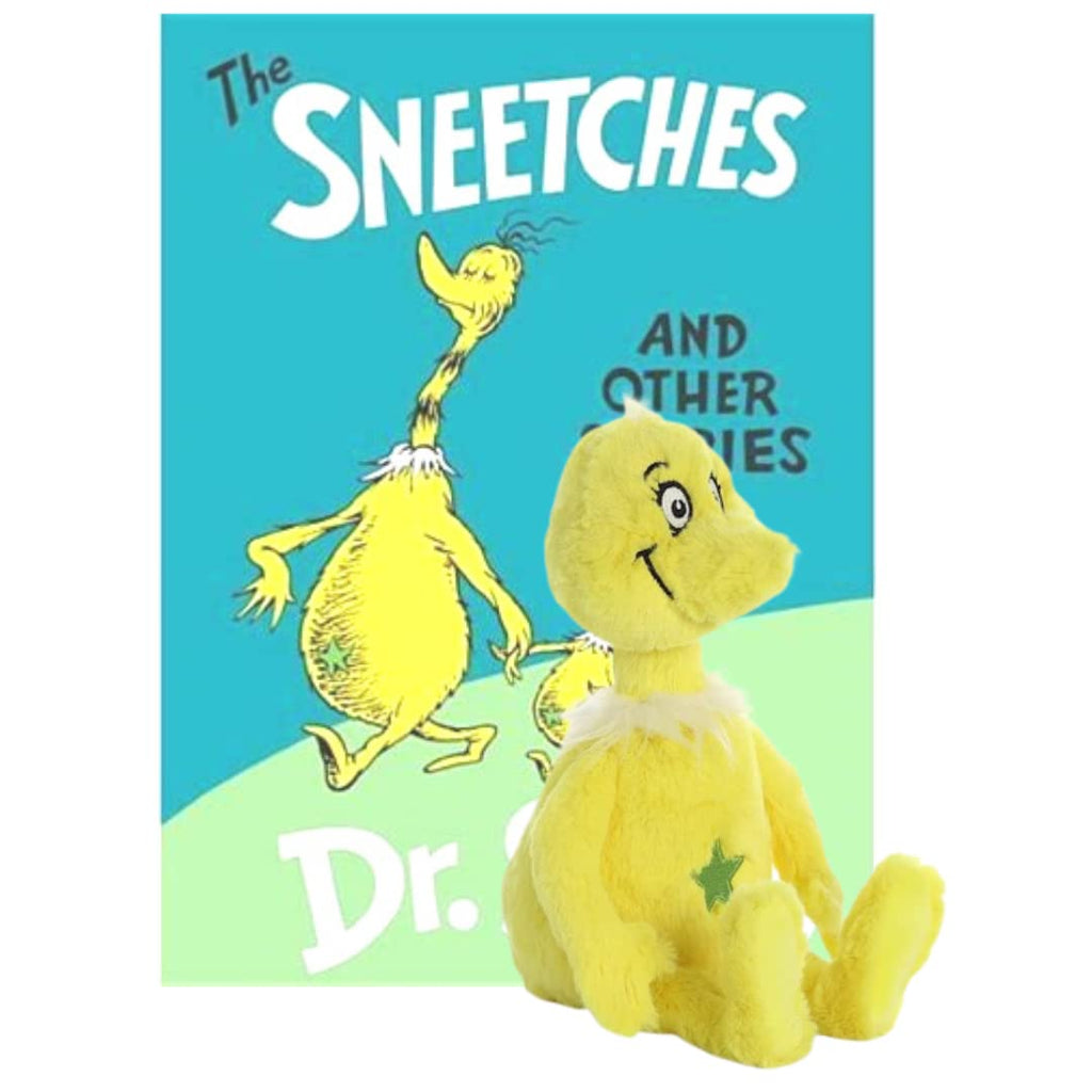 Aurora Dr. Seuss Gift Set Collection (The Sneetches) - 12" Plush Star Belly Sneetch and Hardcover Book - 4 Classic Stories for Kids