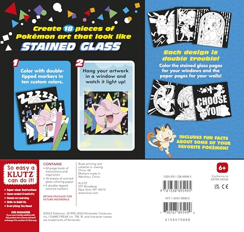 KLUTZ Pokémon Stained Glass Art Craft Kit