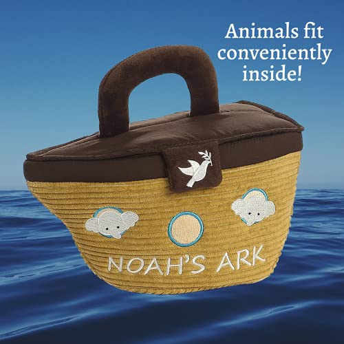 ebba Noah's Ark Plush 6 Piece Gift Set, Little Golden Book® Noah's Ark Book, Plush Noah's Ark 5-Piece Set, 8 inches