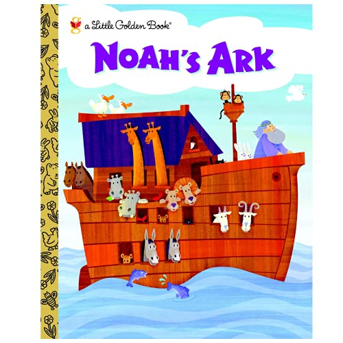 ebba Noah's Ark Plush 6 Piece Gift Set, Little Golden Book® Noah's Ark Book, Plush Noah's Ark 5-Piece Set, 8 inches