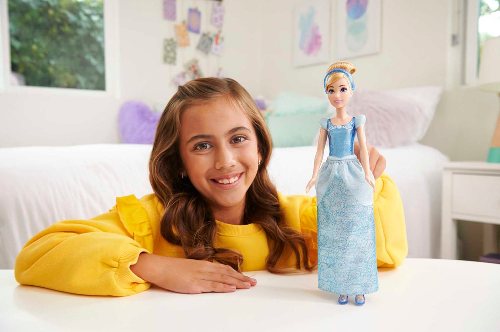 Mattel Disney Princess Cinderella Fashion Doll, Sparkling Look with Bl – Castle Toys