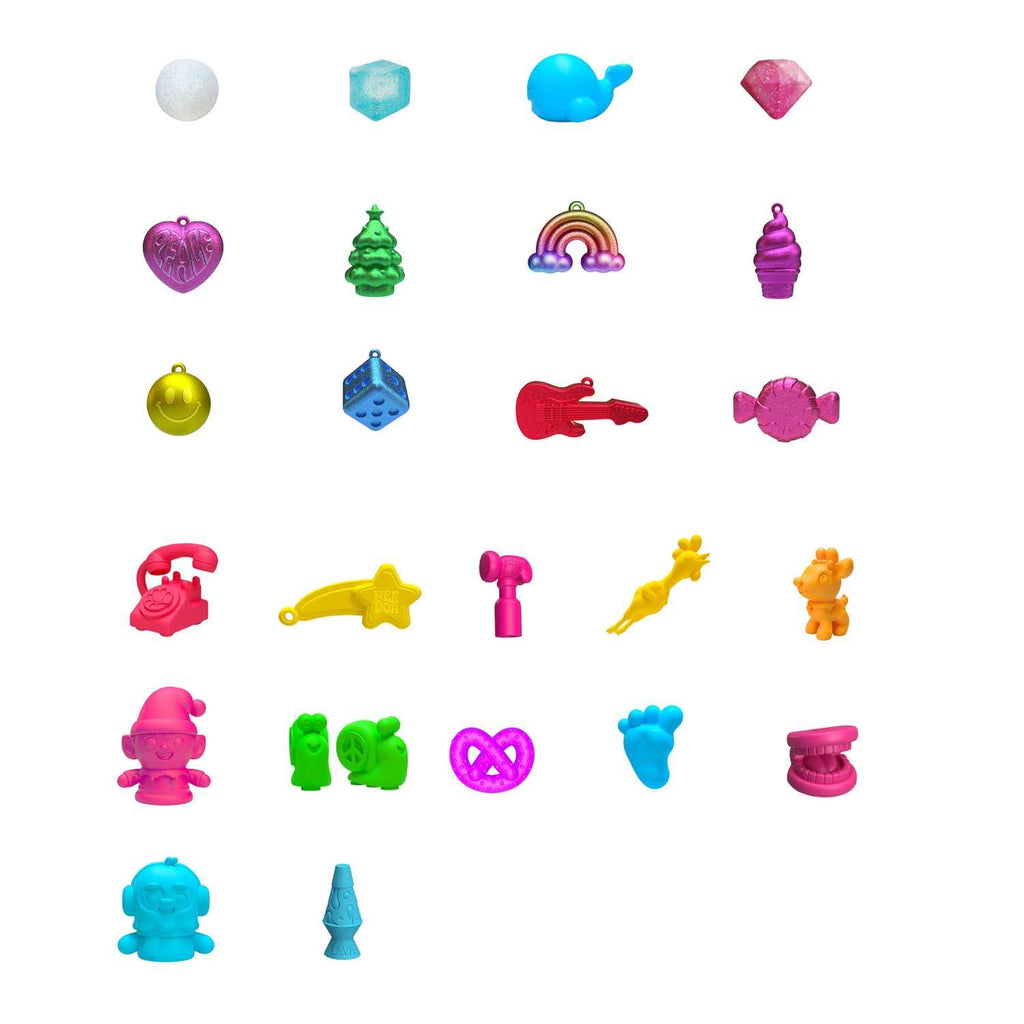 Schylling NeeDoh Squishmas Advent Calendar - 24 Mini Squeeze Toys - Christmas Countdown - Ages 3 to Adult