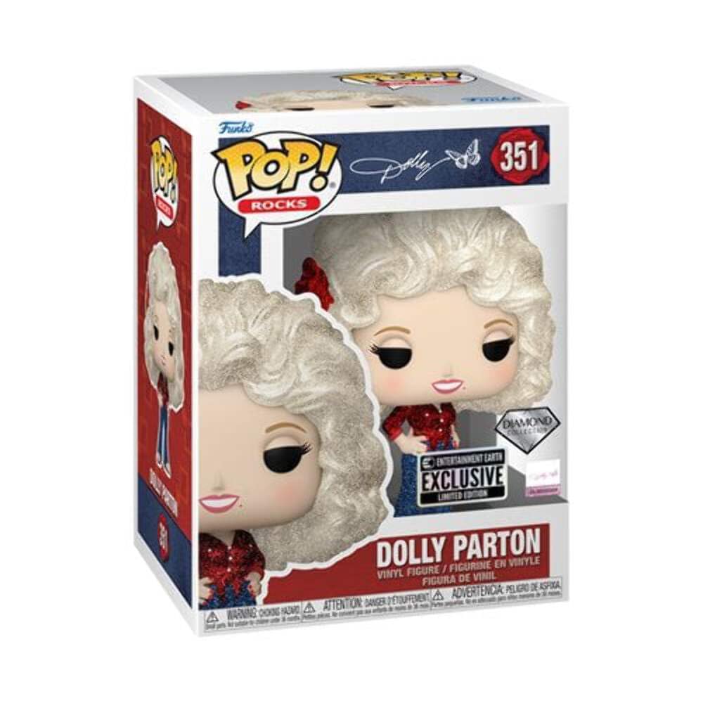 Funko Dolly Parton '77 Tour Diamond Glitter Pop! Vinyl Figure #351 - Entertainment Earth Exclusive