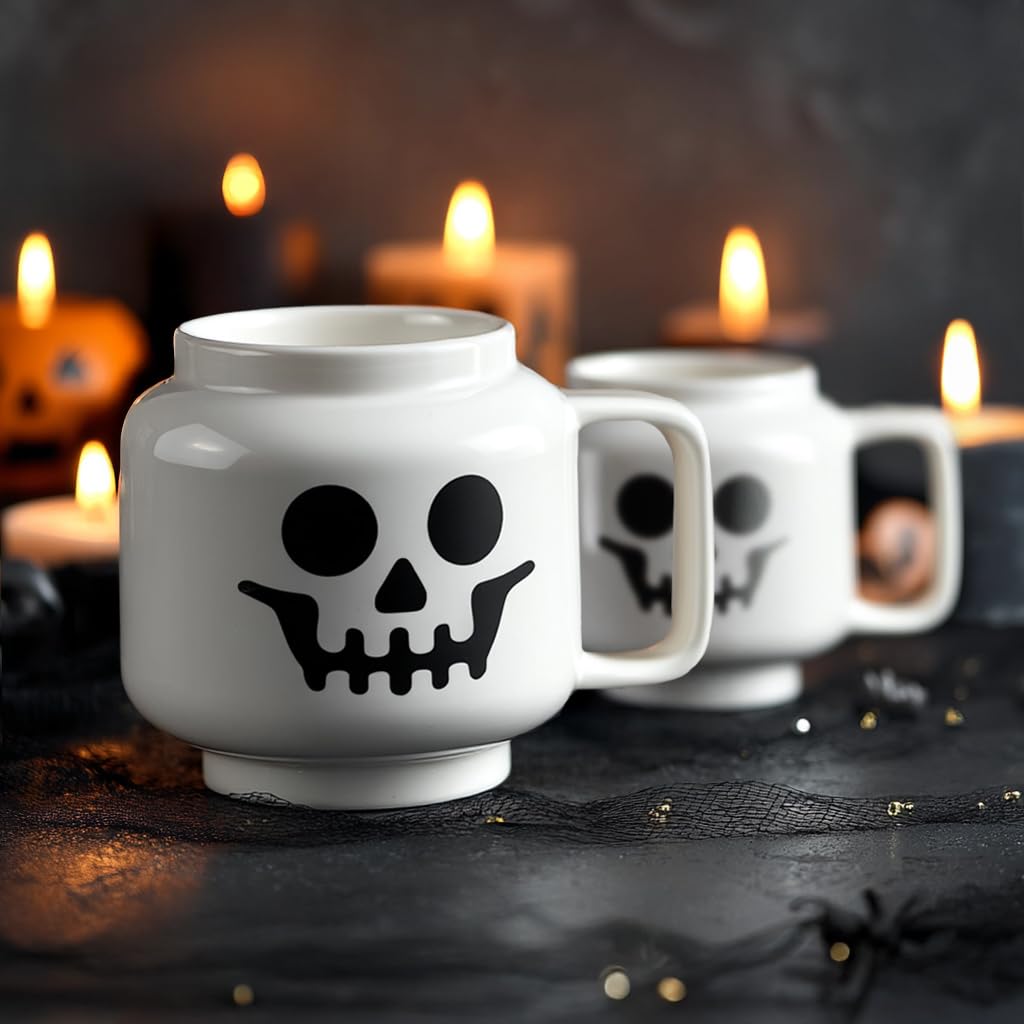 Lego Ceramic Mug Large - Skeleton - 530 ml | Perfect Mug, Gifts for Men, Mugs for Kids and Women Cool, Fun Unique Cup for All Ages Dishwasher Safe