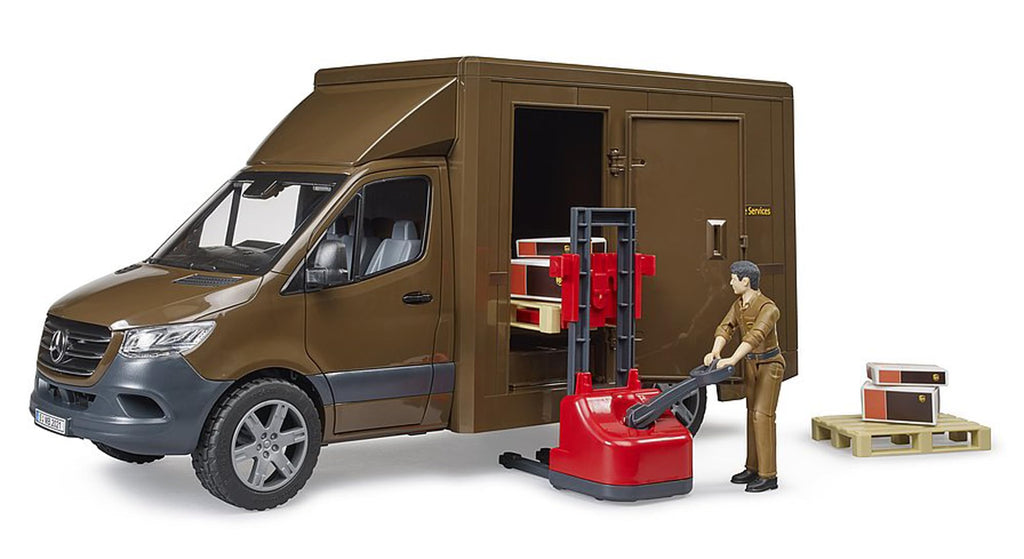 Bruder Sprinter UPS with Driver and Accessories