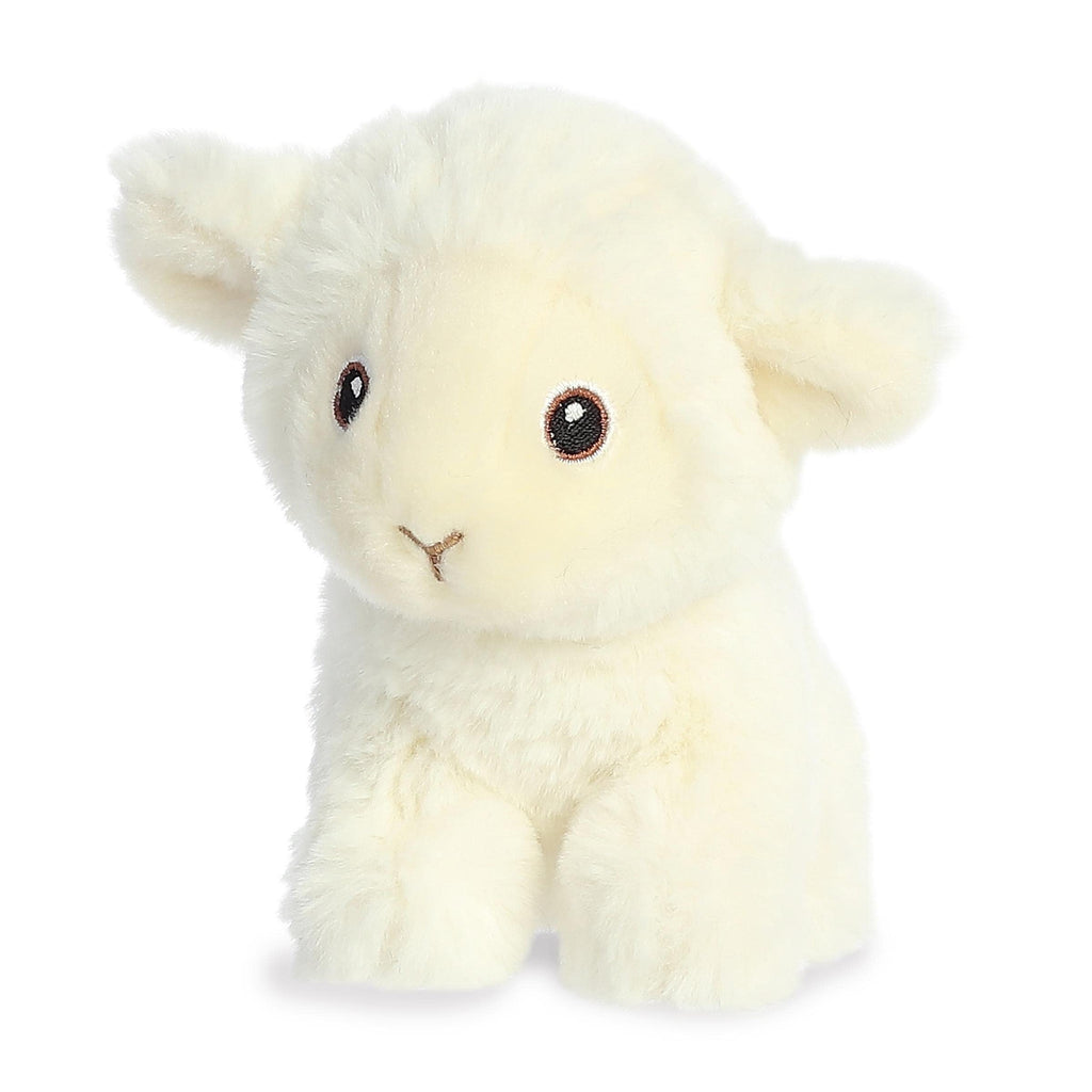 Aurora® Eco-Friendly Eco Nation™ Mini Lamb Stuffed Animal - Environmental Consciousness - Recycled Materials - White 5 Inches