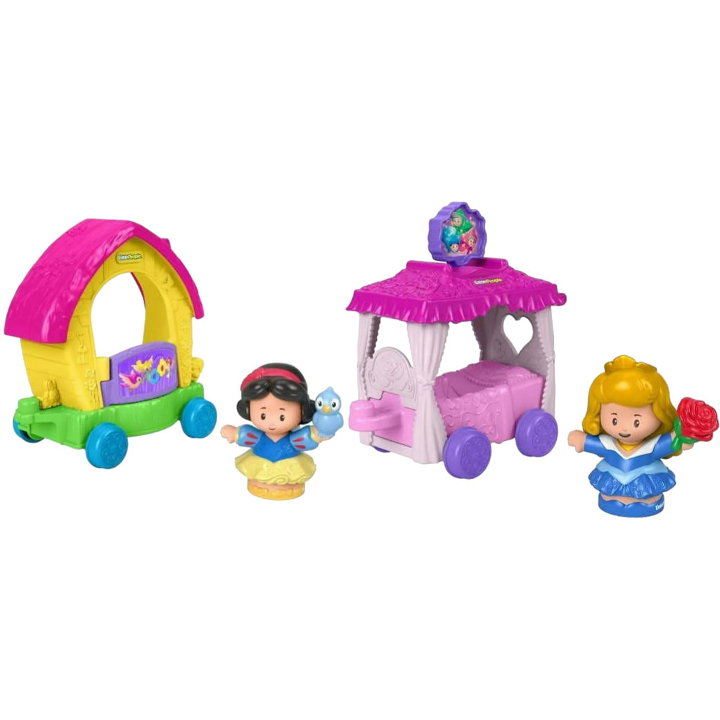 Fisher-Price Little People Disney Princess Parade Floats Bundle with Sleeping Beauty and Snow White