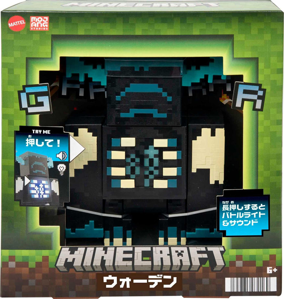 Mattel Minecraft Toys Warden Action Figure with Lights, Sounds and Accessories, Gift for Kids