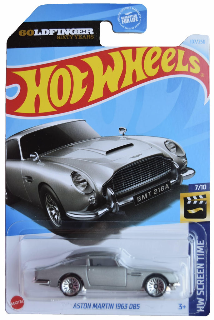 Hot Wheels Aston Martin 1963 DB5, HW Screen Time 7/10 [Silver] 107/250