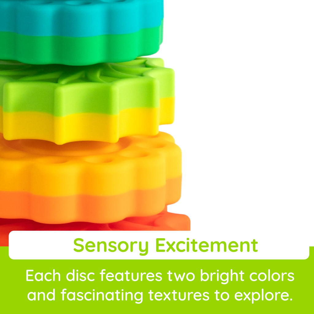 Fat Brain Toys SpinAgain, Baby Stacking & Spinning Toys for Toddlers Ages 1+