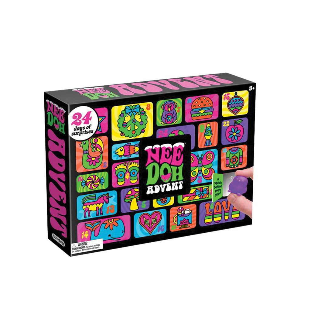Schylling NeeDoh Squishmas Advent Calendar - 24 Mini Squeeze Toys - Christmas Countdown - Ages 3 to Adult