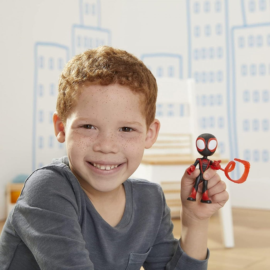 Spidey and his Amazing Friends Marvel Miles Morales Hero Figure, 4-Inch Scale Action Figure, Includes 1 Accessory, for Kids Ages 3 and Up