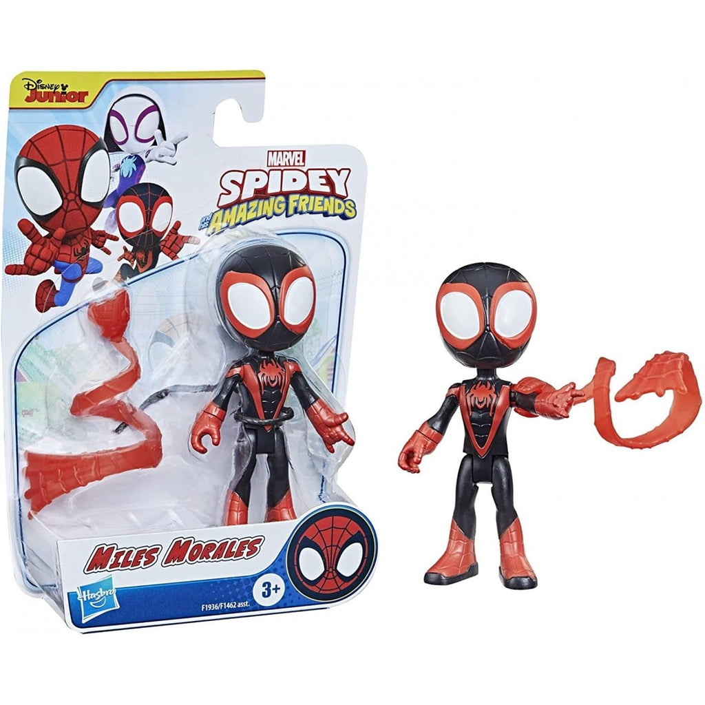 Spidey and his Amazing Friends Marvel Miles Morales Hero Figure, 4-Inch Scale Action Figure, Includes 1 Accessory, for Kids Ages 3 and Up