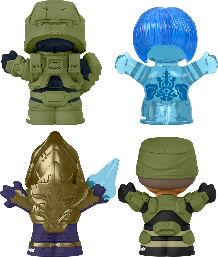 Little People Collector Halo Video Game Special Edition Set for Adults & Fans, 4 Character Figures in Display Gift Box