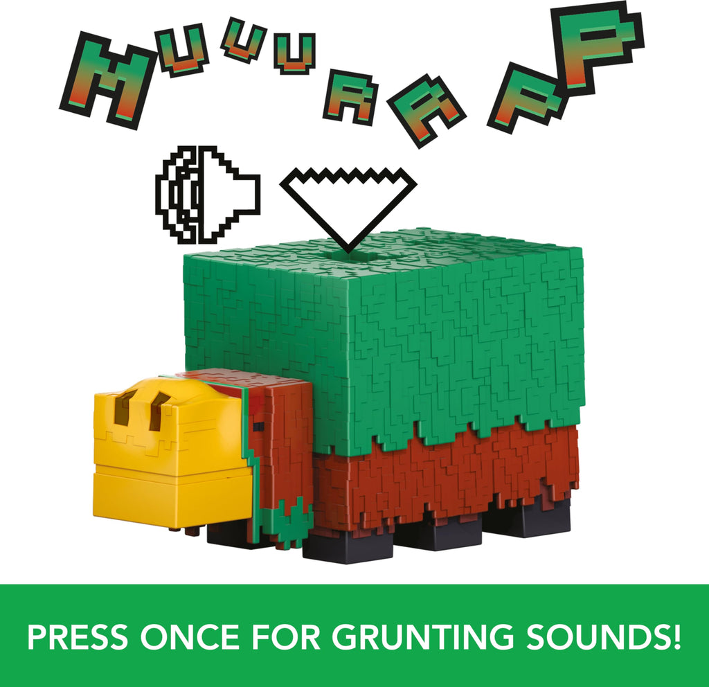 Mattel Minecraft Sniffer Action Figure, 3.25-inch Scale with Game-Accurate Sounds & Pixelated Design