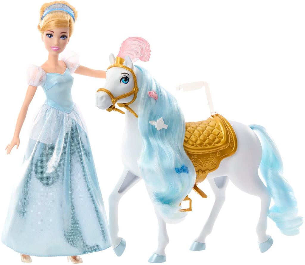 Cinderella doll with horse and styling accessories