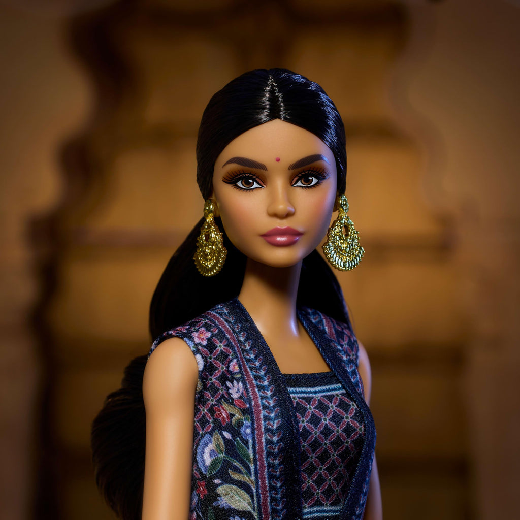 Barbie Diwali Doll by Anita Dongre Wearing Festival of Lights Look, Holiday Collectible with Doll Stand & Certificate of Authenticity