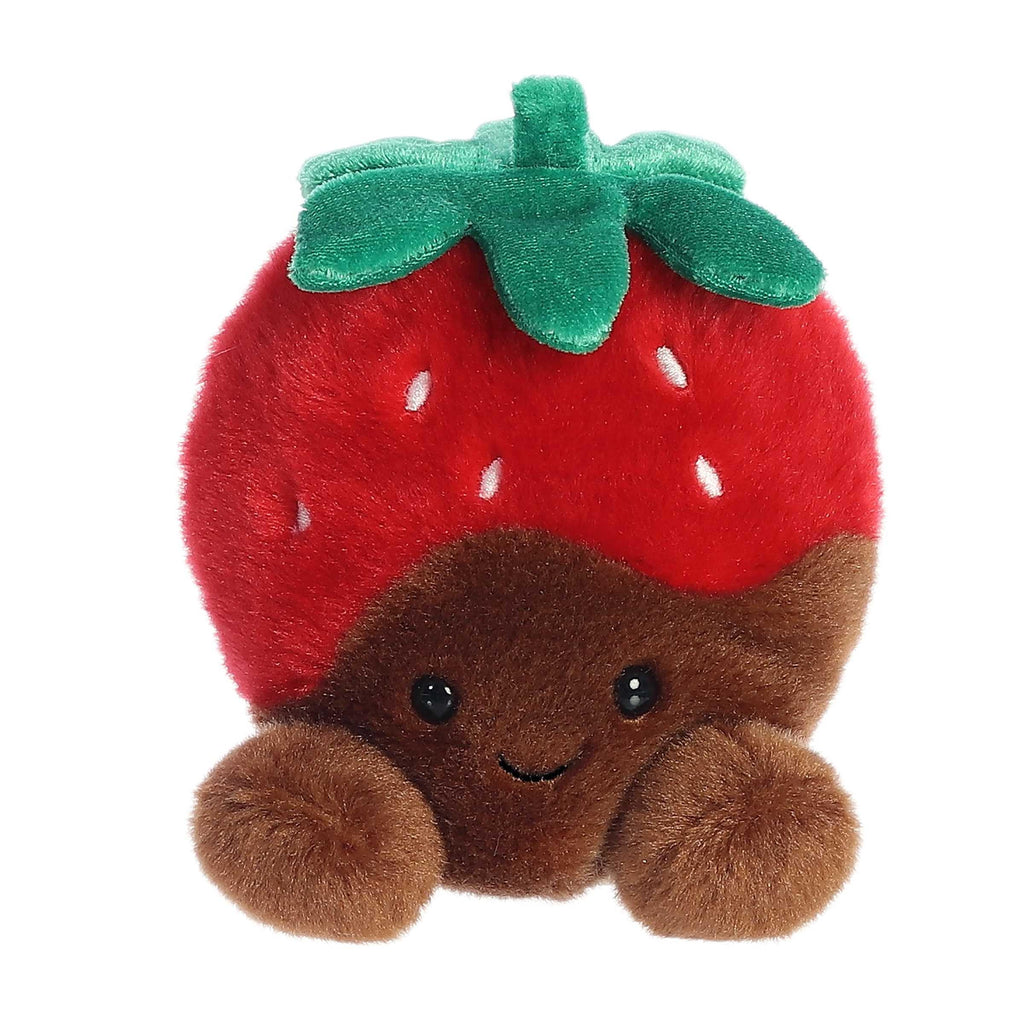 Aurora® Adorable Palm Pals™ Valentino Chocolate Strawberry™ Stuffed Animal - Pocket-Sized Play - Collectable Fun - Red 5 Inches