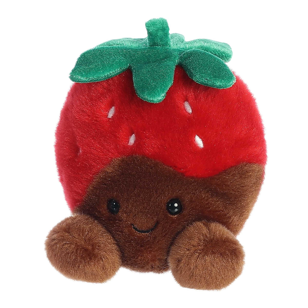 Aurora® Adorable Palm Pals™ Valentino Chocolate Strawberry™ Stuffed Animal - Pocket-Sized Play - Collectable Fun - Red 5 Inches