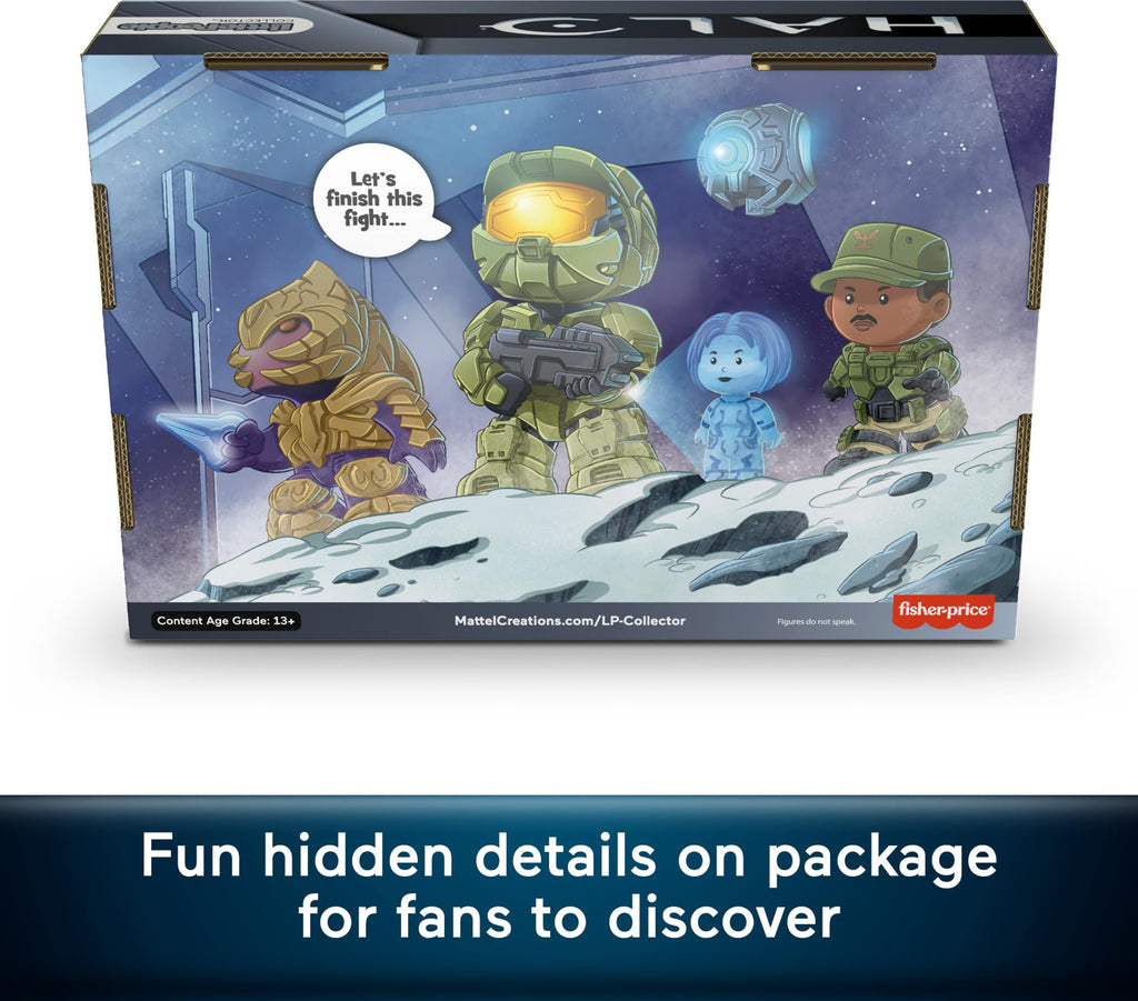 Little People Collector Halo Video Game Special Edition Set for Adults & Fans, 4 Character Figures in Display Gift Box