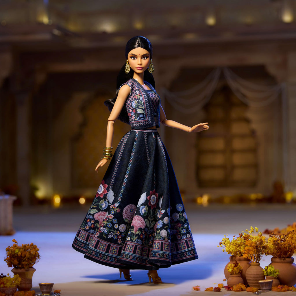 Barbie Diwali Doll by Anita Dongre Wearing Festival of Lights Look, Holiday Collectible with Doll Stand & Certificate of Authenticity