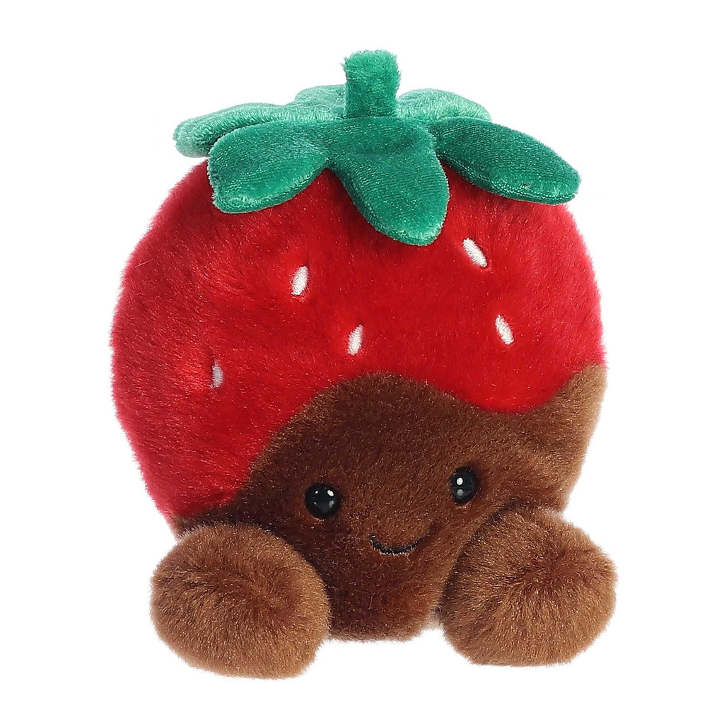 Aurora® Adorable Palm Pals™ Valentino Chocolate Strawberry™ Stuffed Animal - Pocket-Sized Play - Collectable Fun - Red 5 Inches