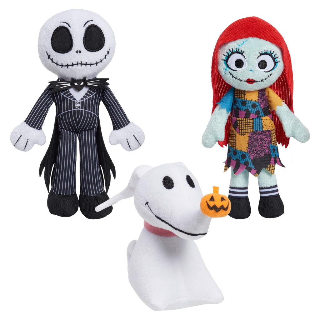 Just Play Disney Tim Burton's The Nightmare Before Christmas Small Plush 3-Pack Bundle, Plush Dolls, Kids Toys for Ages 3 Up