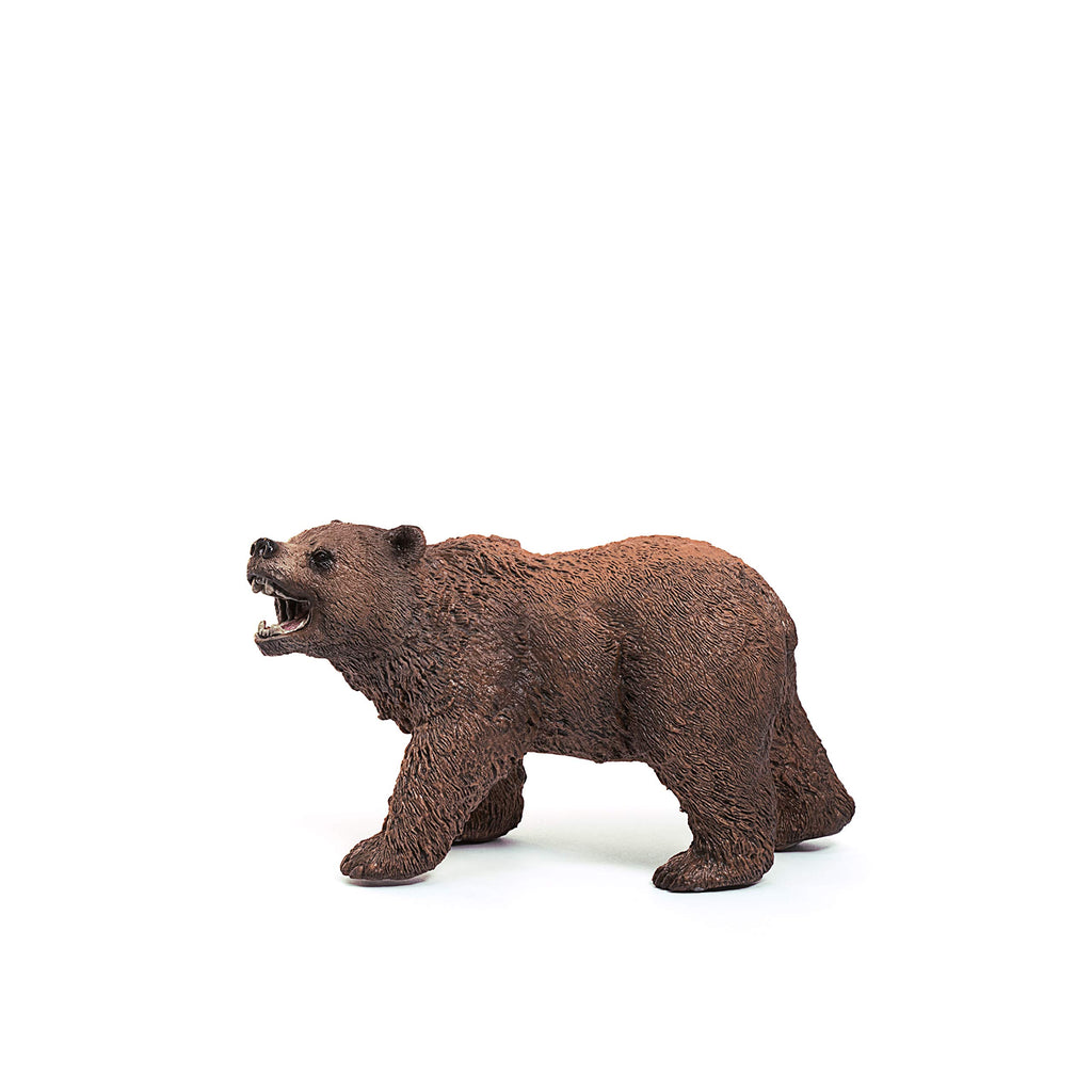 Schleich Wild Life Realistic Grizzly Bear Figurine - Hand-Painted and Detailed Animal Figure for Kids, Perfect Toy for Fun and Imaginative Adventures, Gift for Boys and Girls Ages 3+ , 2.6 inch