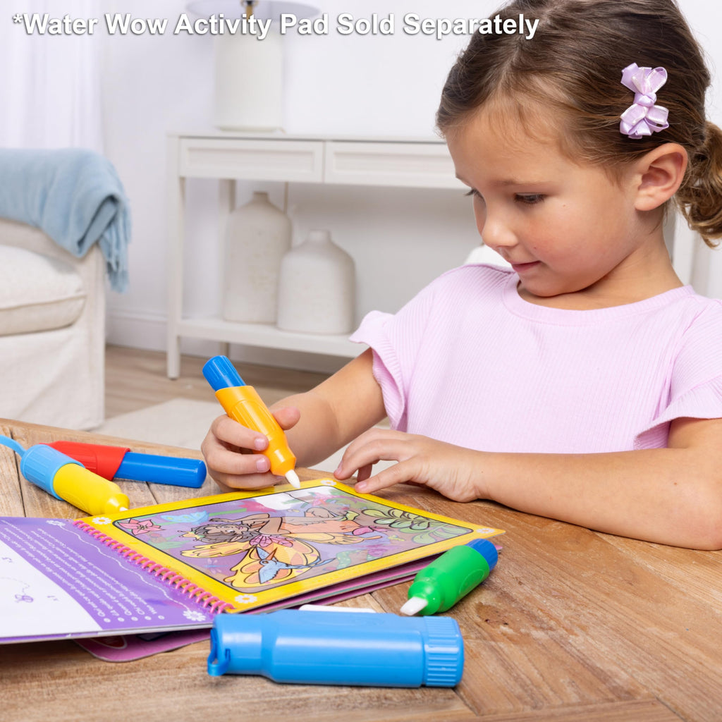 Melissa & Doug Water Wow! Pen Pack - 4 Color-with-Water Pens, Sprayer, Tether Cap