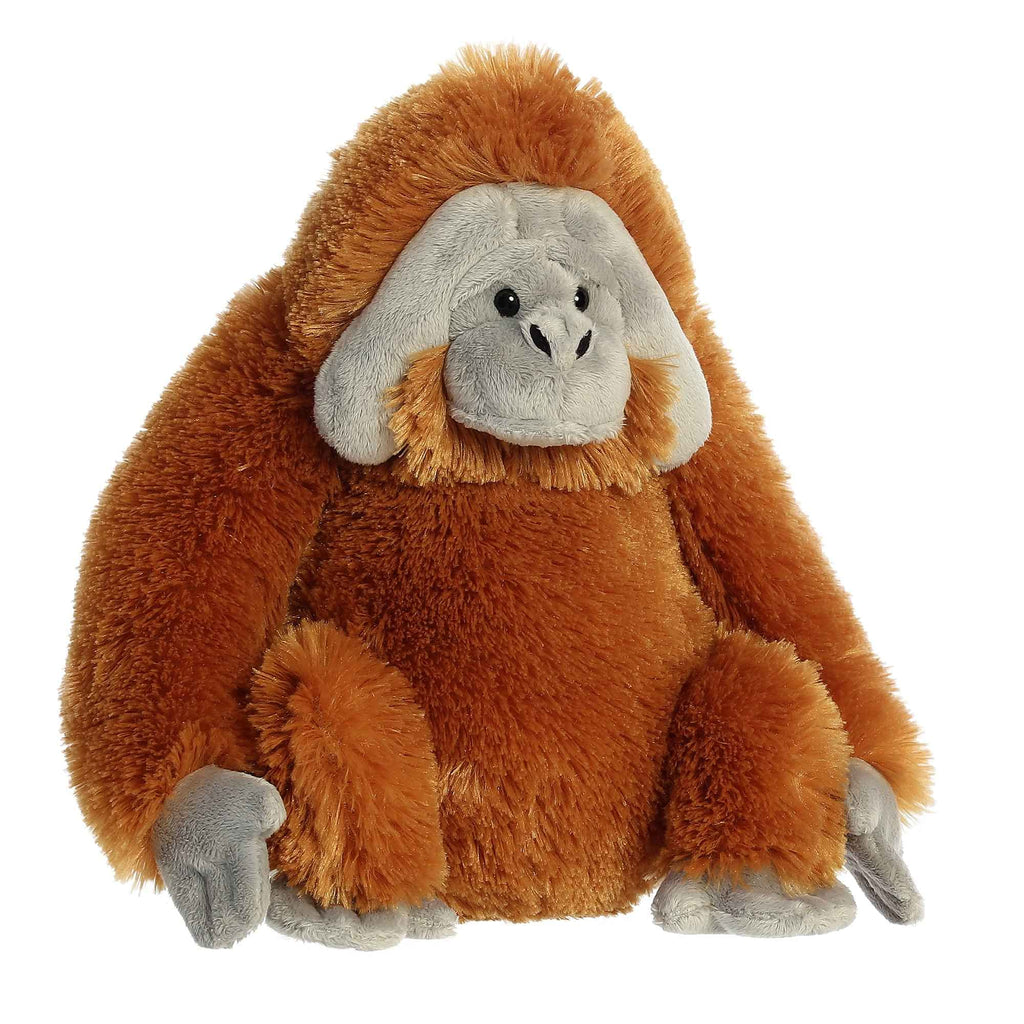 Aurora® Huggable Destination Nation™ Orangutan Stuffed Animal - Global Exploration - Learning Fun - Orange 12 Inches