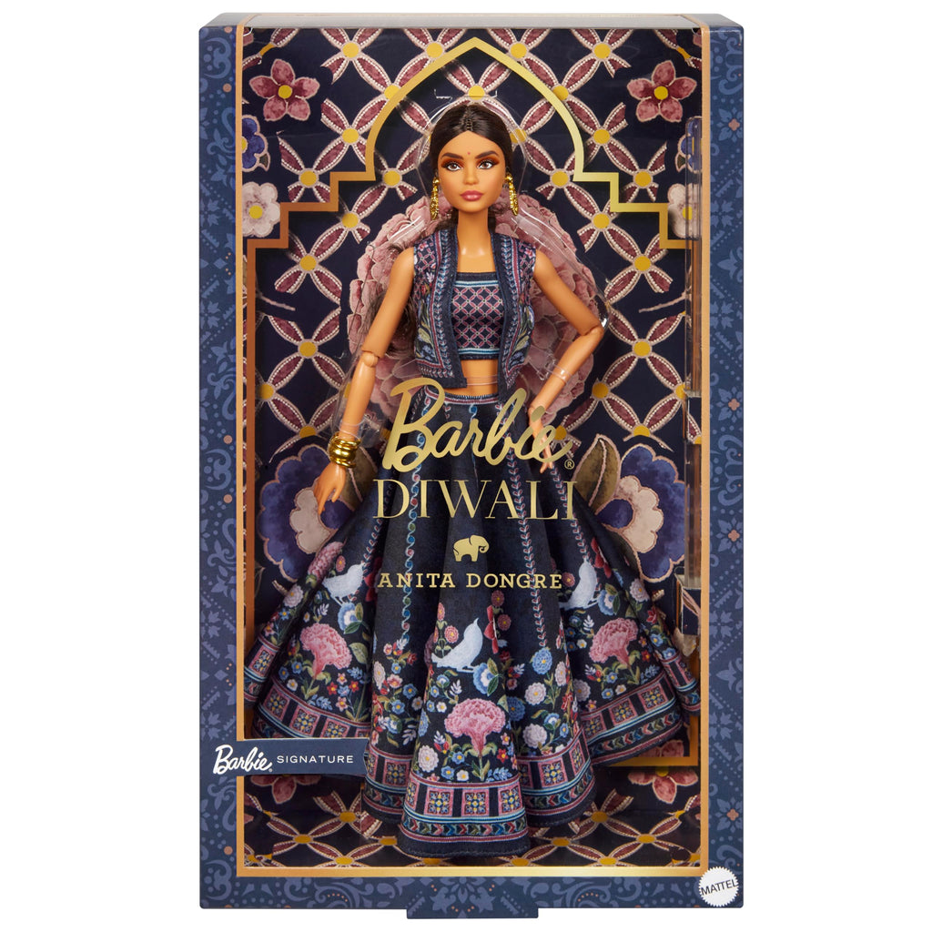 Barbie Diwali Doll by Anita Dongre Wearing Festival of Lights Look, Holiday Collectible with Doll Stand & Certificate of Authenticity