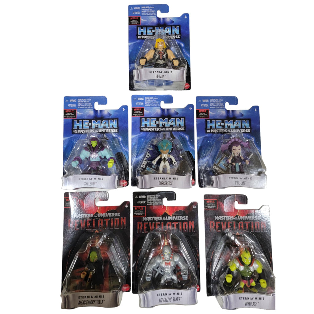 Masters of the Universe Revelation Eternia Minis Complete Set of 7 Figures from HBR81-963F Release