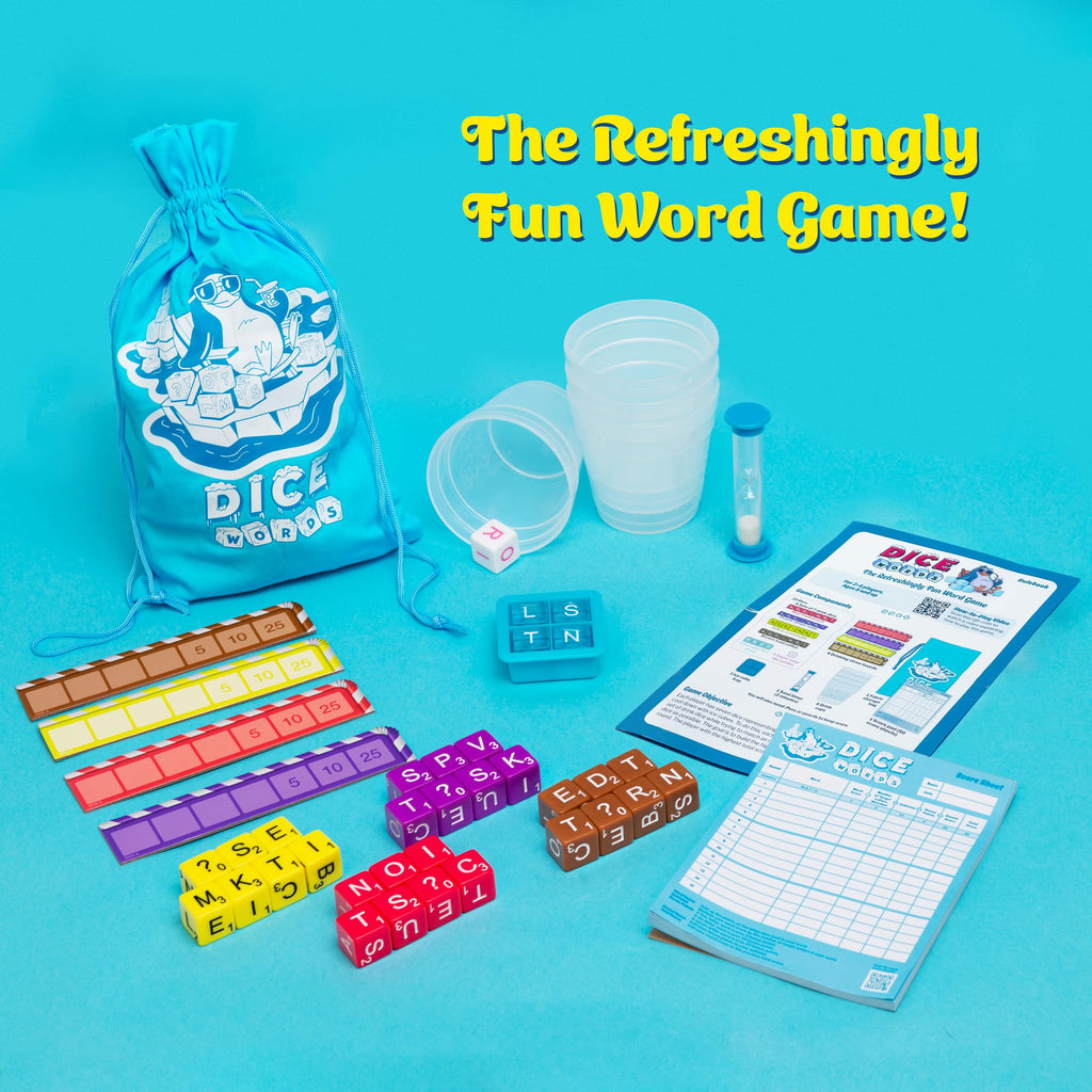 Thames & Kosmos Dice Words Tabletop Game | Family-Friendly Word Game for 2-4 Players Ages 8 & Up, 30 Minute Play Time | Simple Rules, Simultaneous Gameplay, Variants for New & Young Players