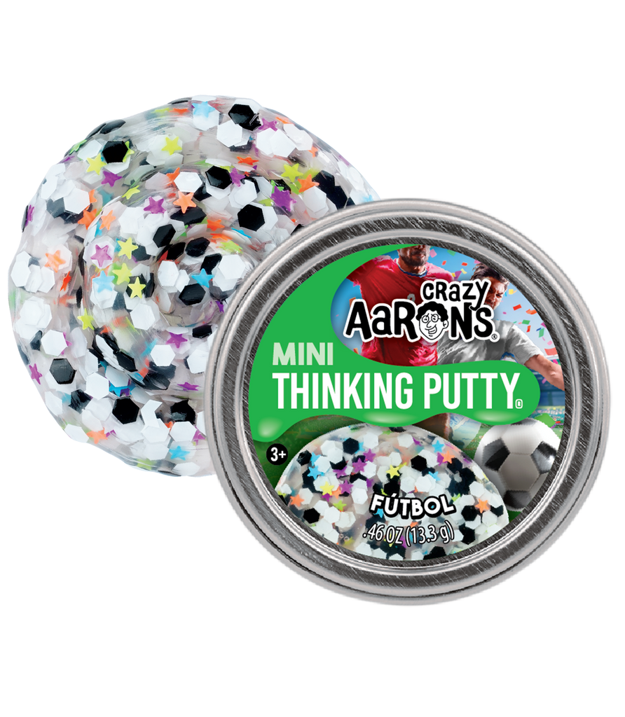 Mini Soccer Ball Thinking Putty: Fidget Toy with Black, White, Star Sequins