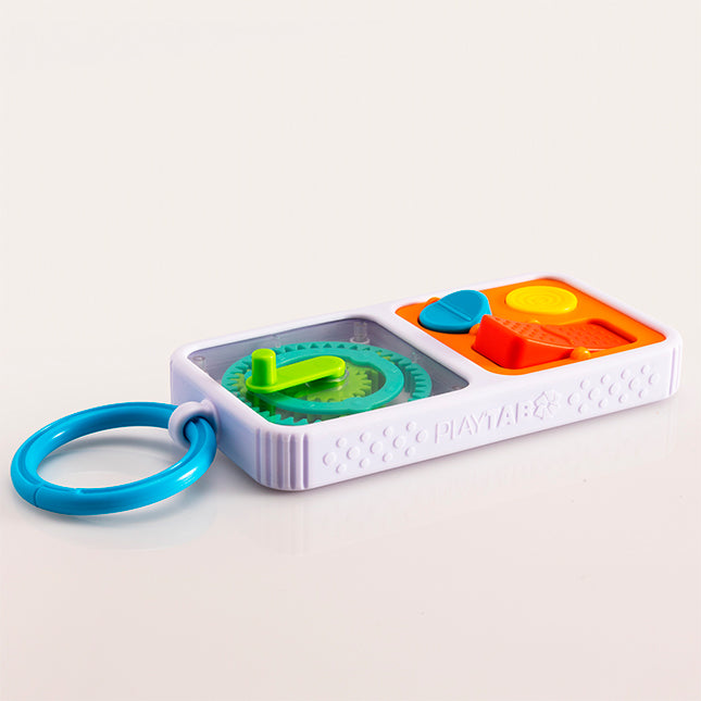 PlayTab Go Travel-Friendly Sensory Activity Board for Babies with Interchangeable Tiles