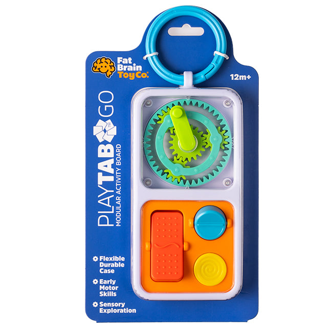 PlayTab Go Travel-Friendly Sensory Activity Board for Babies with Interchangeable Tiles
