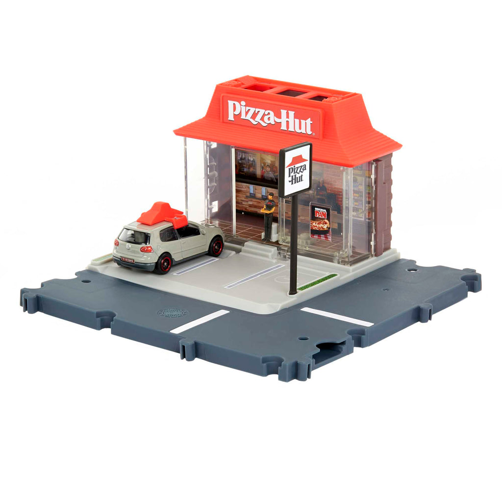 Mattel Matchbox Action Drivers Pizza Hut Pizza Run Playset